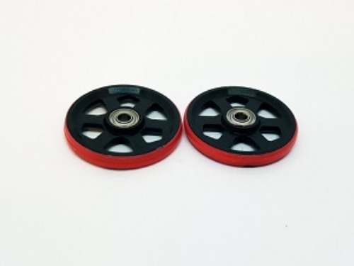 [95513]블랙 아노다이징 19mm AL Ball-Race Rollers (RED 6Spoke) / 탈지완료 / 스톡클래스 사용 가능